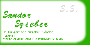sandor szieber business card